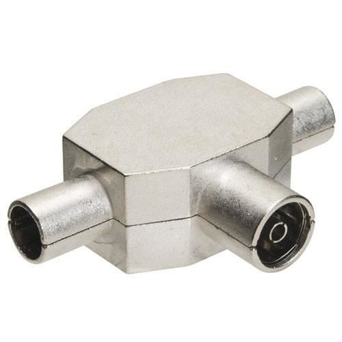 Metallisk skärmad TV splitter 1 hona + 2 m�