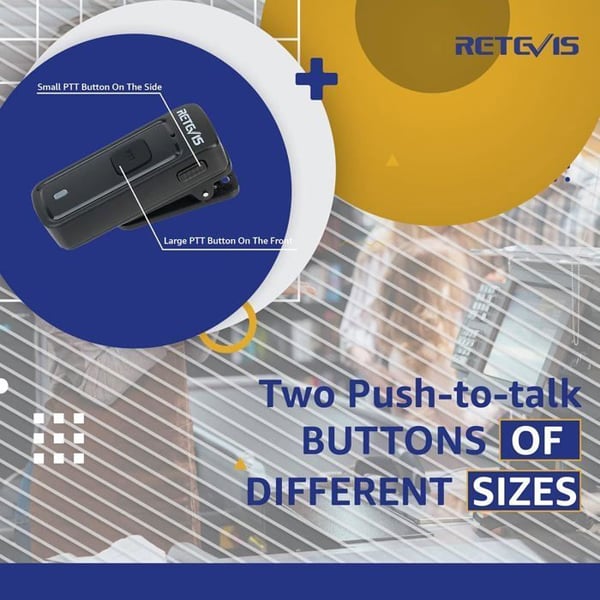 Retevis 2 Pin Noise Reduction Walkie Talkie Earpiece, RT622 RT27, Baofeng UV5R, HYT etc, Two Way Radio Headset, Dual PTT