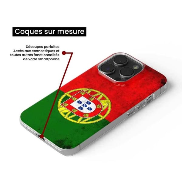 1001Coques - Silikonfodral kompatibelt med Realme 12 5G - Mönster med Portugals flagga - Originaldesign tryckt i Frankrike