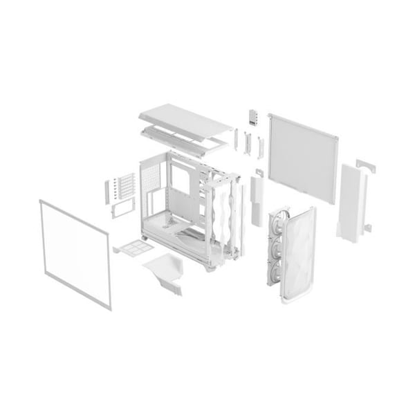 PC-kabinet - FRACTAL DESIGN - Meshify 3 XL Ambience Pro RGB TG - E-ATX (330 mm) / SSI-EEB / SSI-CEB - 3 blæsere - USB Type C