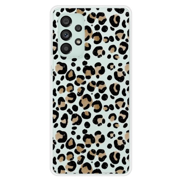 Tryckt silikonfodral som är kompatibelt med Samsung Galaxy A73 5G Leopard