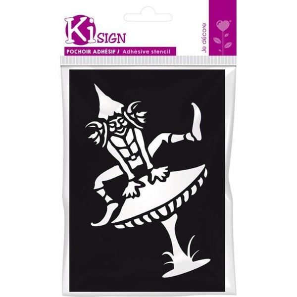 Klistret schablon Lutin 7x10 cm