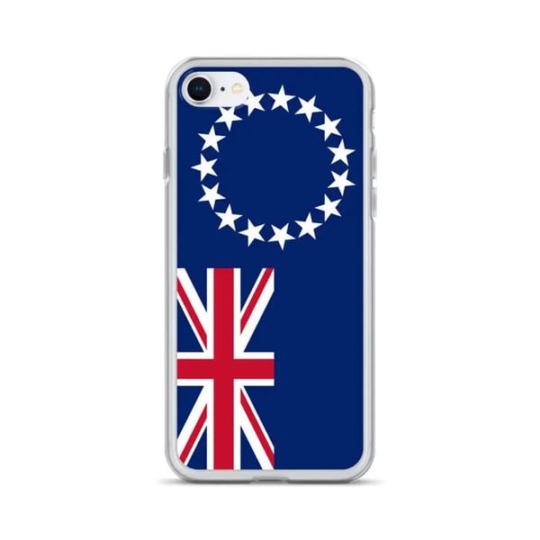Telefonfodral - PIXELFORMA - Cooköarna flagga - Kompatibel med iPhone 6 Plus - Flexibelt - Hållbart