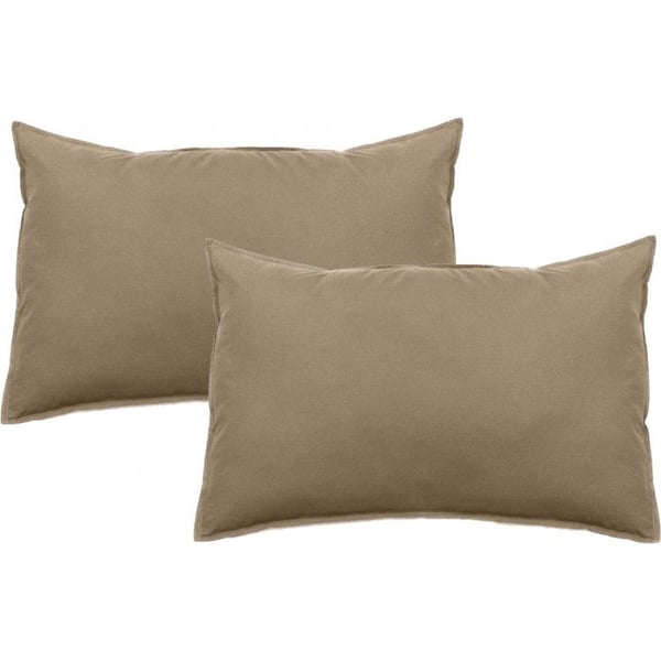 Set med 2 Palace örngott i tvättat 100 % bomull, 63 trådar/cm², Vent du sud - Palace Camel - Set med 2 örngott 50 x 70 cm