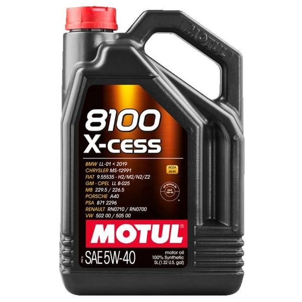 Motul 8100 X-CESS 5W40 - Förpackning - Bido...