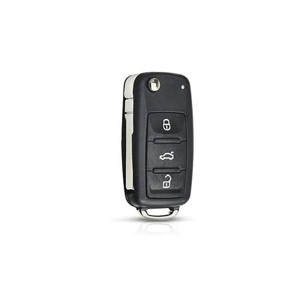 Ersättning Nyckel fällbar Fob för VW Volkswagen Golf Mk6 Tiguan Polo Passat CC Seat Skoda Octavia 3 knappar