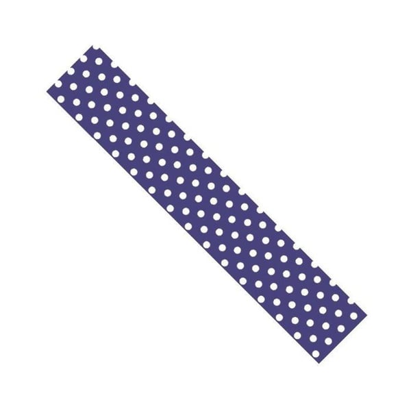 MégaCréa DIY - Dekorativt tejp 1,5 cm x 10 m marinblå med vita prickar