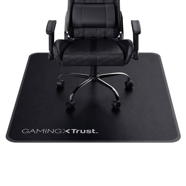 Trust Gaming Stolsunderlägg för Kontorsspelstolar, Hållbart Material, 99 × 120 cm, för Spel och Arbete - Svart