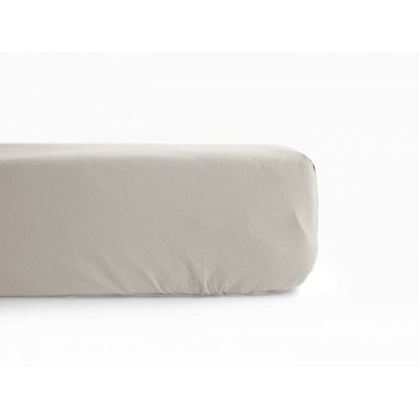 Drap housse percale av 100 % kammad bomull med långa fibrer 80 trådar/cm² med resårkudda på 35 cm Vent du sud - Naturlig - 90 x 190 cm resår på 3