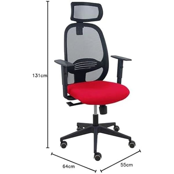 Kontorsstol - PIQUERAS Y CRESPO - Modell Bali - Ergonomisk - Höjdjusterbar - Röd