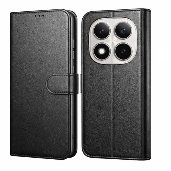 Fodral för Xiaomi Redmi Note 15 PRO 4G - Svart Plånbok med Magnetlock och Kortfack Phonillico®