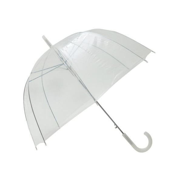 Smati - Transparent paraply enkel Vit finish