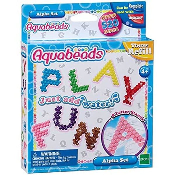 Pärlspel - EPOCH - Aquabeads Alpha - 500 pärlor - 8 färger - Utbildande för barn