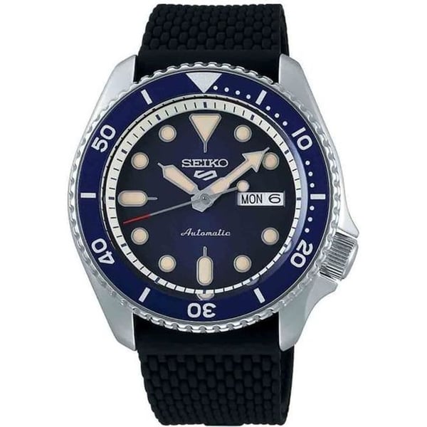 Klocka - SEIKO - 5 Sport - Automatisk - Svart silikon - Vattentät 10 Atm