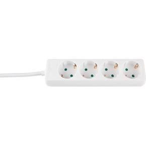Eldosa - SILVERELEKTRONIK - 4 uttag - Utan strömbrytare - Vit