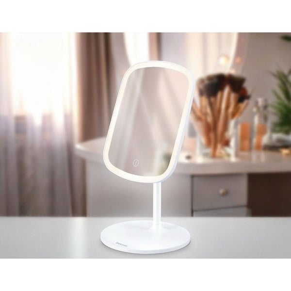 Beurer 10468 LED-ljusspegel 15x21 cm vit - rektangulär sminkspegel att ställa