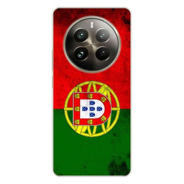 1001Coques - Silikonfodral kompatibelt med Realme 12 Pro 5G 12 Pro Plus 5G - Mönster med Portugals flagga - Originaldesign tryckt i Fr