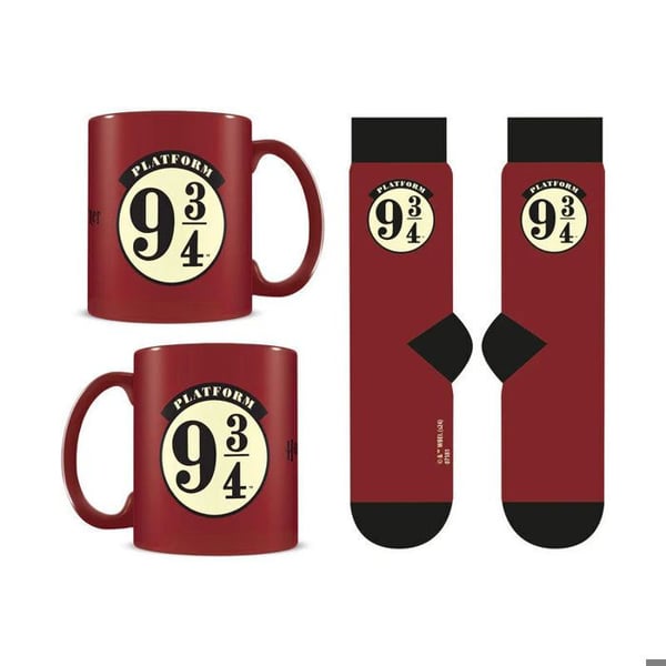 Duo mugg och strumpor - PYRAMID - Harry Potter - Röd - Keramik - Elegans