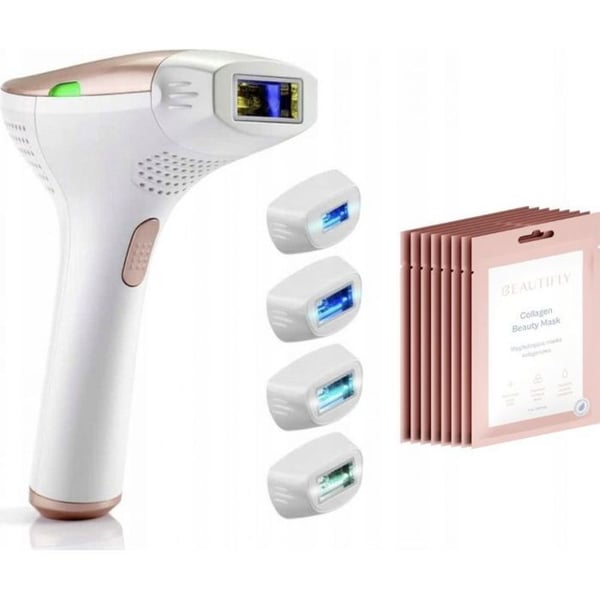 Semidefinitiv epilering - pulserande ljus - laser - elektrolys Beautifly - IPL B-Shine PRO - B-Shine PRO IPL vit-guld