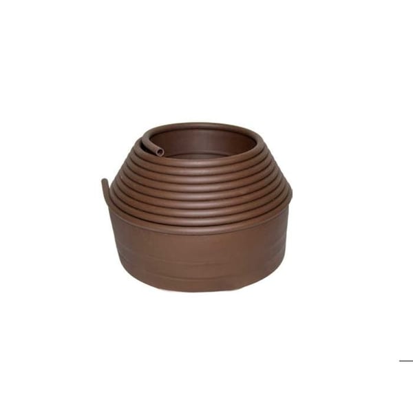 Smart brun trädgårdsrand i polyeten - H.10 cm x L.6 m - Bera