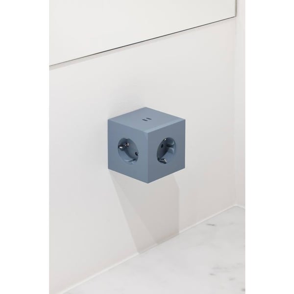 Multiprise Square 2 vägg med 2 USB C-portar 30W AVOLT Blå
