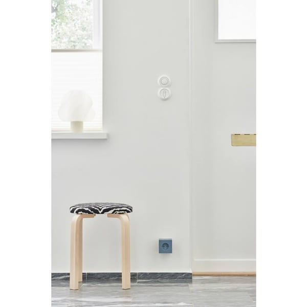 Multiprise Square 2 vägg med 2 USB C-portar 30W AVOLT Blå
