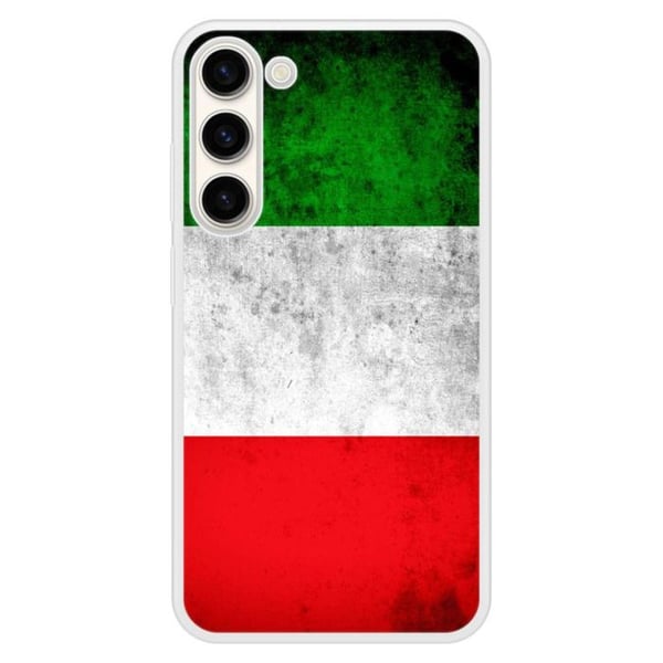 Siliconeförstärkt skal med tryck kompatibelt med Samsung Galaxy S23 Plus Italiens flagga