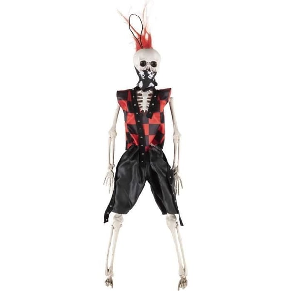 Hängande skelett - LILLA CLOWN - re23004 - Svart - 40 cm - Plast