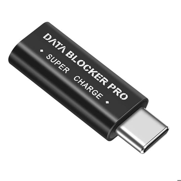 USB-C Datablocker - Data Blocker - Svart - Förhindrar synkronisering - Pocketformat - Säker