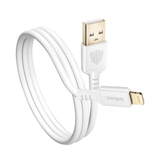 USB till Lightning Snabbladdningskabel för iPhone Inkax Vit
