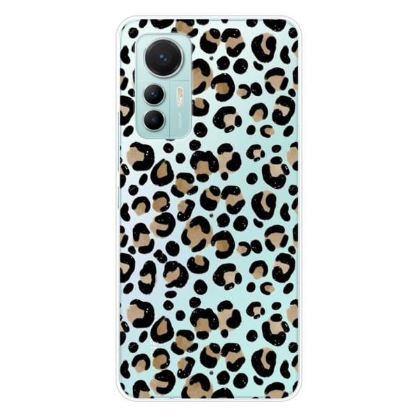 Tryckt silikonfodral som är kompatibelt med Xiaomi Mi 12 Lite Leopard