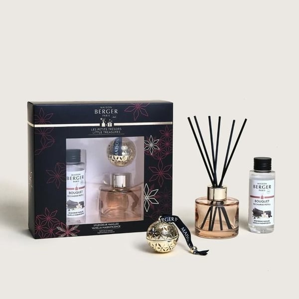 Maison Berger Paris Presentförpackning 'Pomelis – Petits Trésors' Mini Bukett 90 ml + Keramik - Nude/Guld