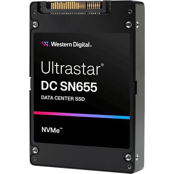 SSD-hårddisk Qnap - 79700-T61R4401SD00-RS - WD, SSD, Ultrastar SN655, PCIe NVMe Gen4, U.3 15mm, 61,44TB, 0TS2510