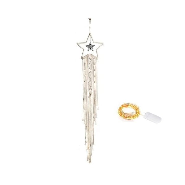 Macrame Star Dream Catcher LED Garland Sensor Drömfångare