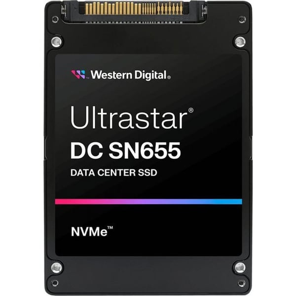 SSD-hårddisk Qnap - 79700-T61R4401SD00-RS - WD, SSD, Ultrastar SN655, PCIe NVMe Gen4, U.3 15mm, 61,44TB, 0TS2510
