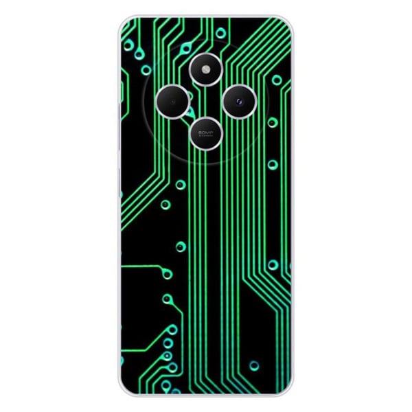 Silicone-skal med tryck kompatibel med Xiaomi Redmi 14C 4G Geek circuit-textur