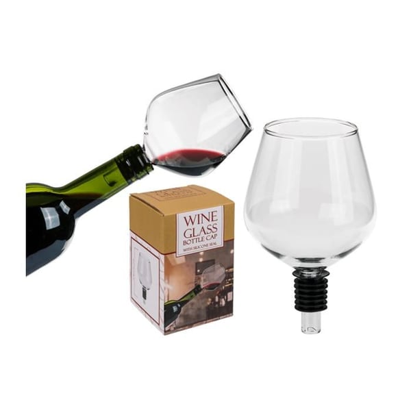 Vin glasformet prop - H 13 cm Transparent