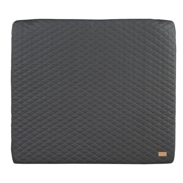 ROBA Skötmatta Lyx 85x75 cm - Syntetläder - Vattentålig och Mjuk - Grafitmönstrad Design - Anthracite