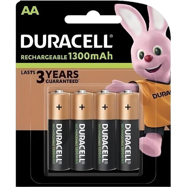 DURACELL Set om 4 RCR PLUS 1300 mAh AA-batterier