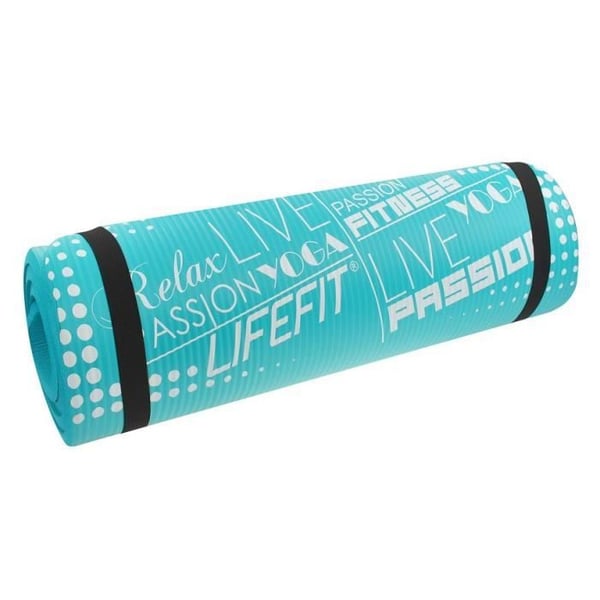 Yoga matta - LIFEFIT - Yoga Mat - Svettålig - 8 mm - Svart