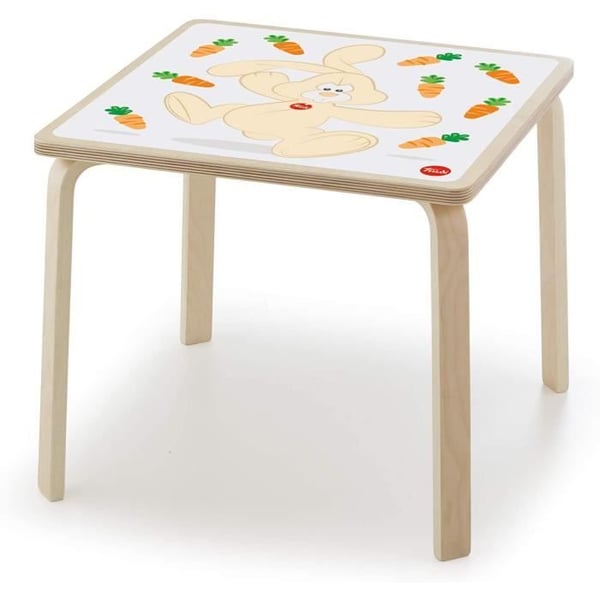 Barnbord - Sevi - Kanin - Massivt trä - 53 x 47 cm - Multicolor