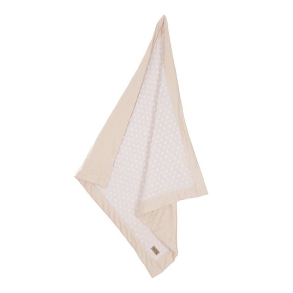 Dubbelsidigt Babyfilt i Oeko-Tex Bomull ROBA - Frosty Almond - 80 x 80 cm - Prickigt Reliefmönster - Beige Amande