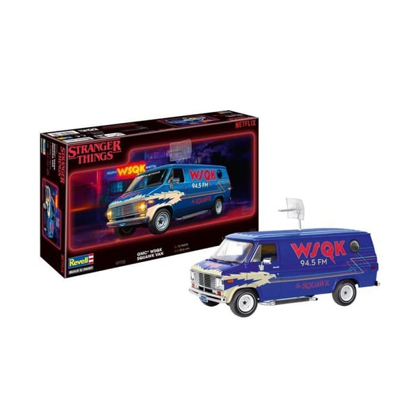 Plastmodell Stranger Things - Revell - GMC WSQK Squawk Van - 1:25 - Från 10 år - Flerfärgad
