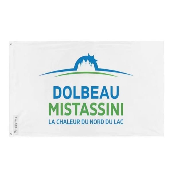 Dolbeau-Mistassini Flagga – 120 x 180 cm – Hållbar Polyester – 2 Metallöglor – Inomhus / Utomhusbruk – Pixelforma