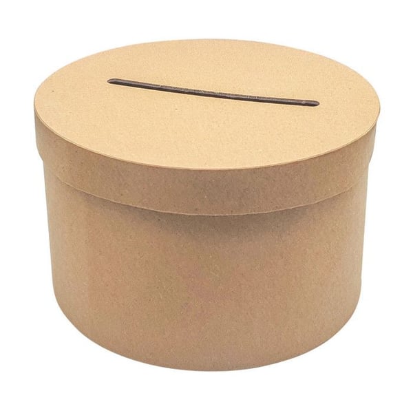 Urne - Kraft - Ronde - Att dekorera - Kartong - 24,5x24,5x15cm