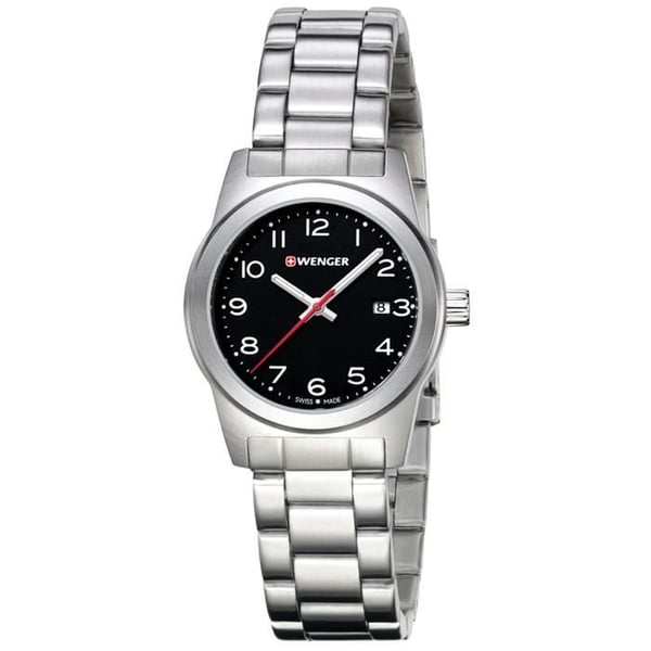 Klocka - FÄLDFÄRG - 01.0411.130 - Klassisk - Svart - Silver - Kvarts