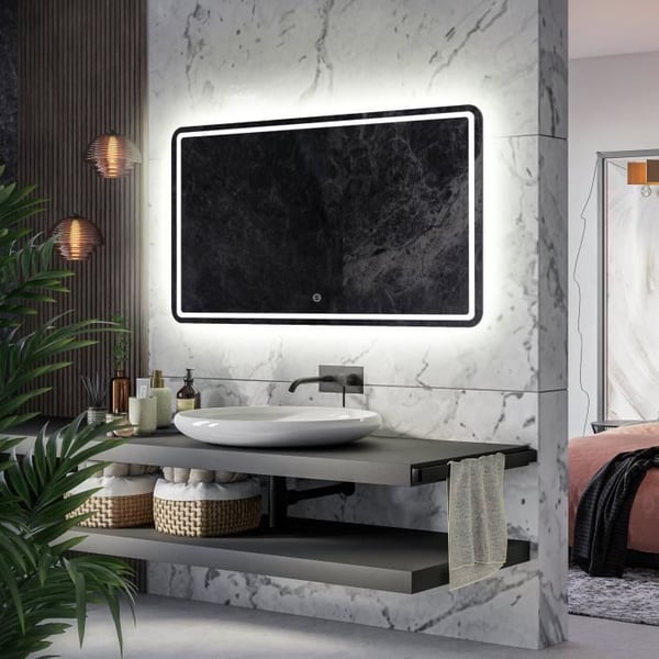 LED Spegel med Touch Switch ALASTA Madrit 50x50 cm