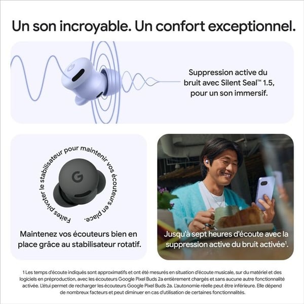 Truewireless Pixel Buds 2A Mörk Hassel