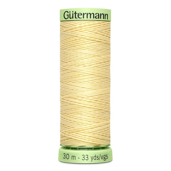 Lot 5x30m superresistent tråd 100% polyester - Att 325 - halmgul