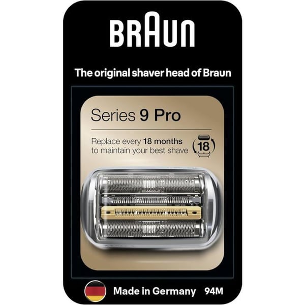 Eltrisk Barberhoved Serie 9 Pro, Reservedele til Barbermaskine til Mænd Serie 9 Pro, 94M, Sølv